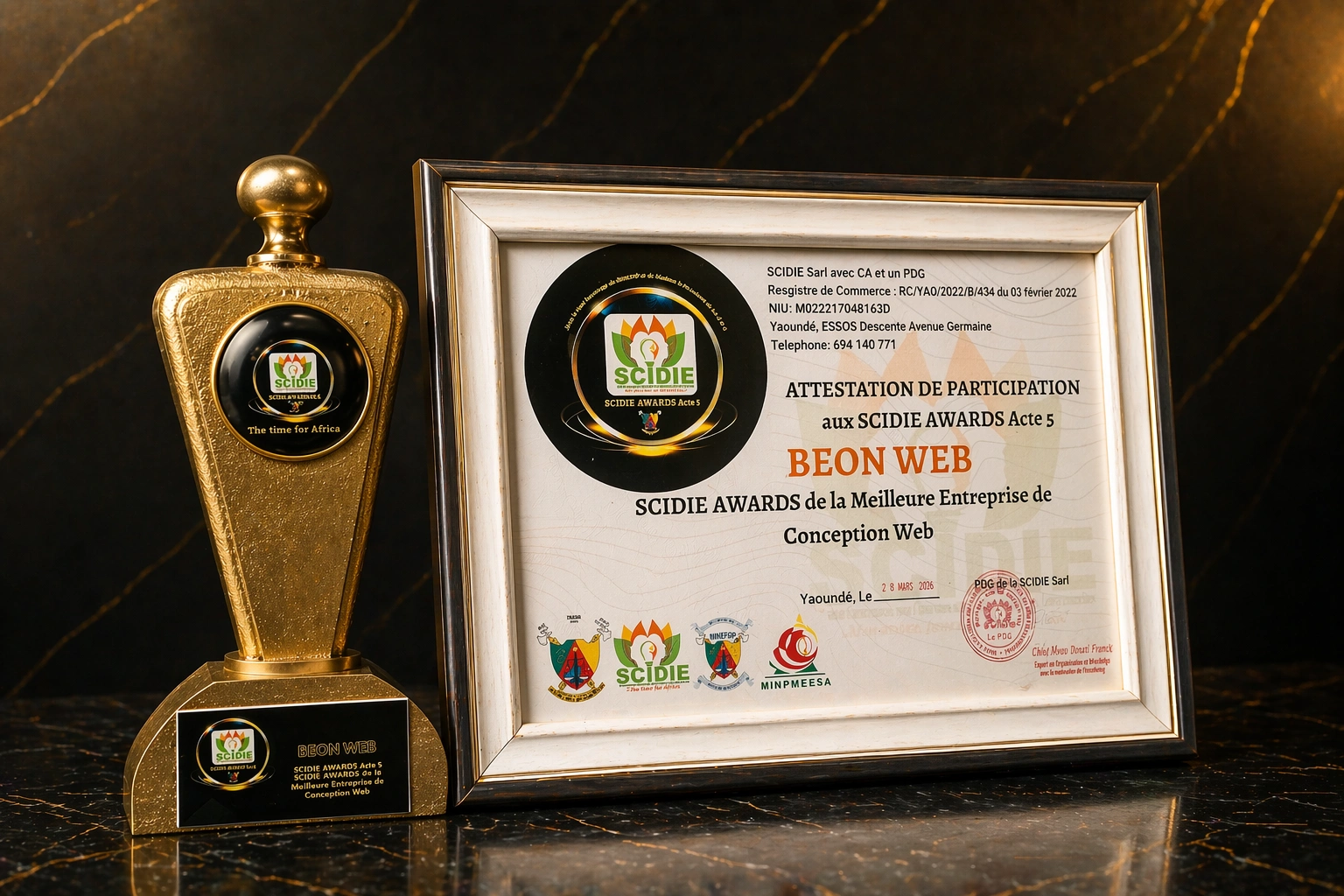 Trophée SCIDIE Award 2026 remis à BEONWEB