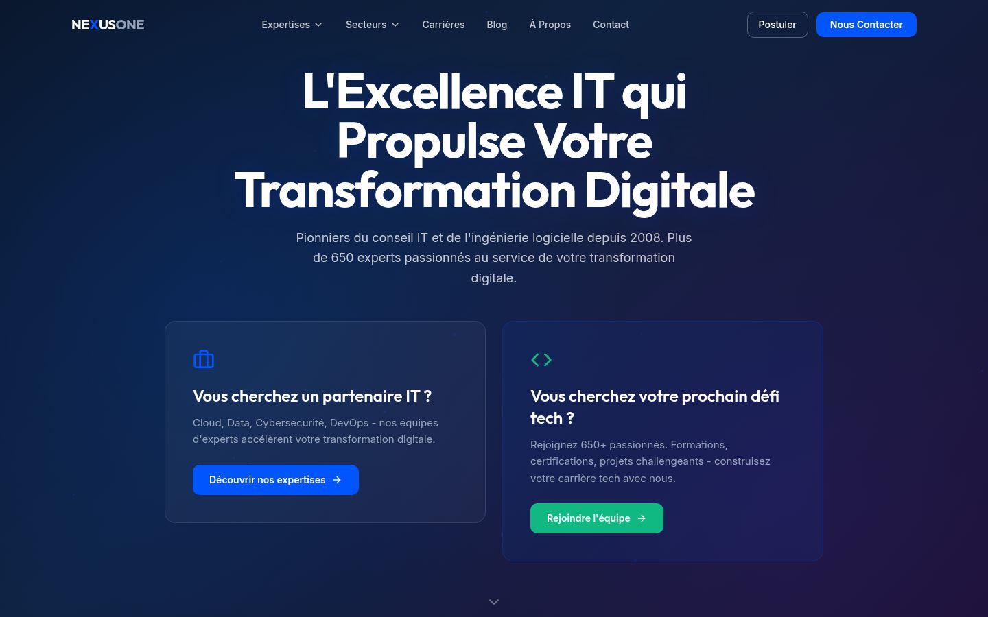 NexusOne — IT & transformation digitale