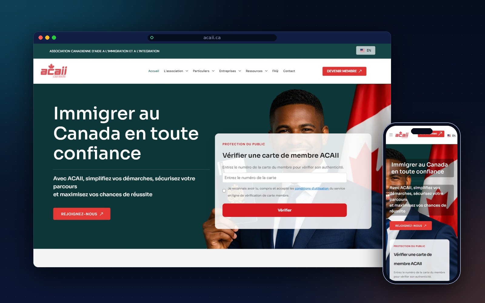 ACAII — Immigration internationale — confiance & conversion